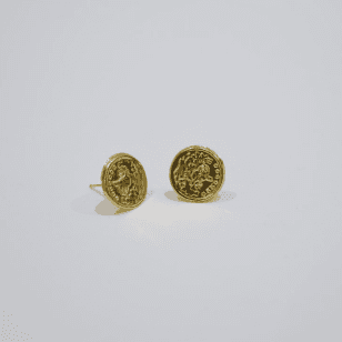 Gold Oval Statement Earrings